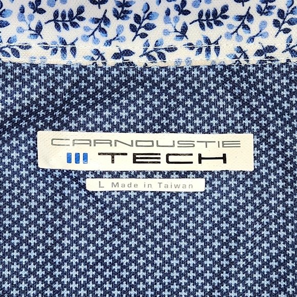 Carnoustie Tech Floral Polo Shirt Size Large Color Ink - Picture 2 of 11